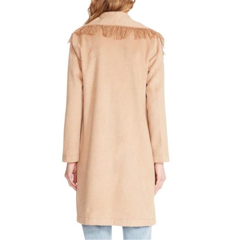 NWT BB Dakota by Steve Madden Fringe Off Coat Camel Tan Size XS - Picture 2 of 10